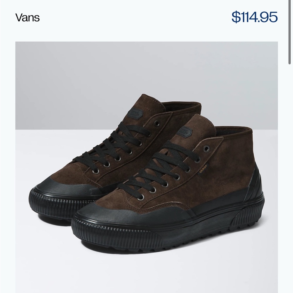 NWT Vans Destruct Mid Fleece Lined Shoe